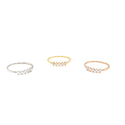 Pinky 5 dia Rhombus Ring 0.1ct