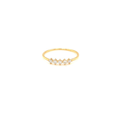 Rhombus shape dimaond gold ring with small diamonds on a white background
