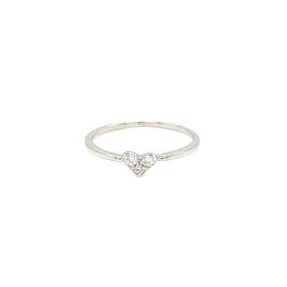 Pinky 3 Dia Heart N Ring 0.05ct