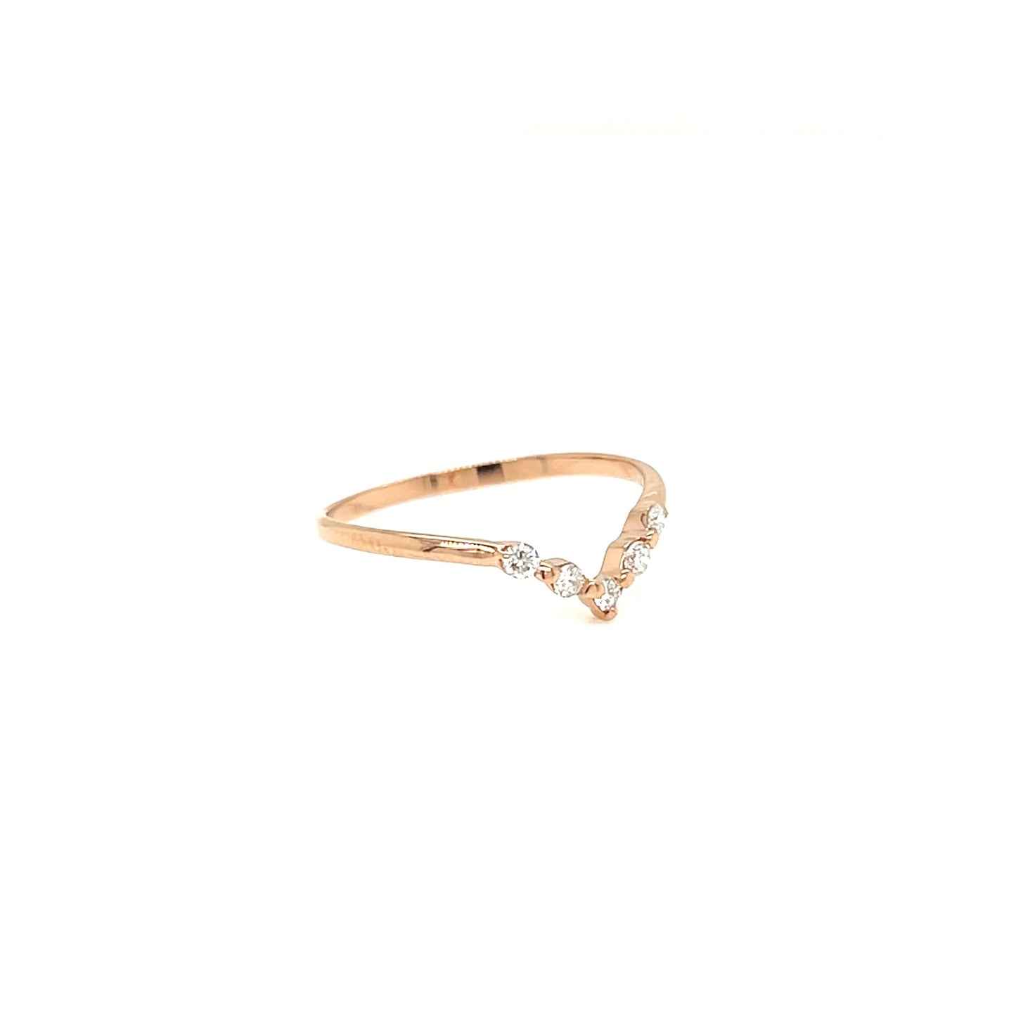 5 Dia V shape ring 0.1ct