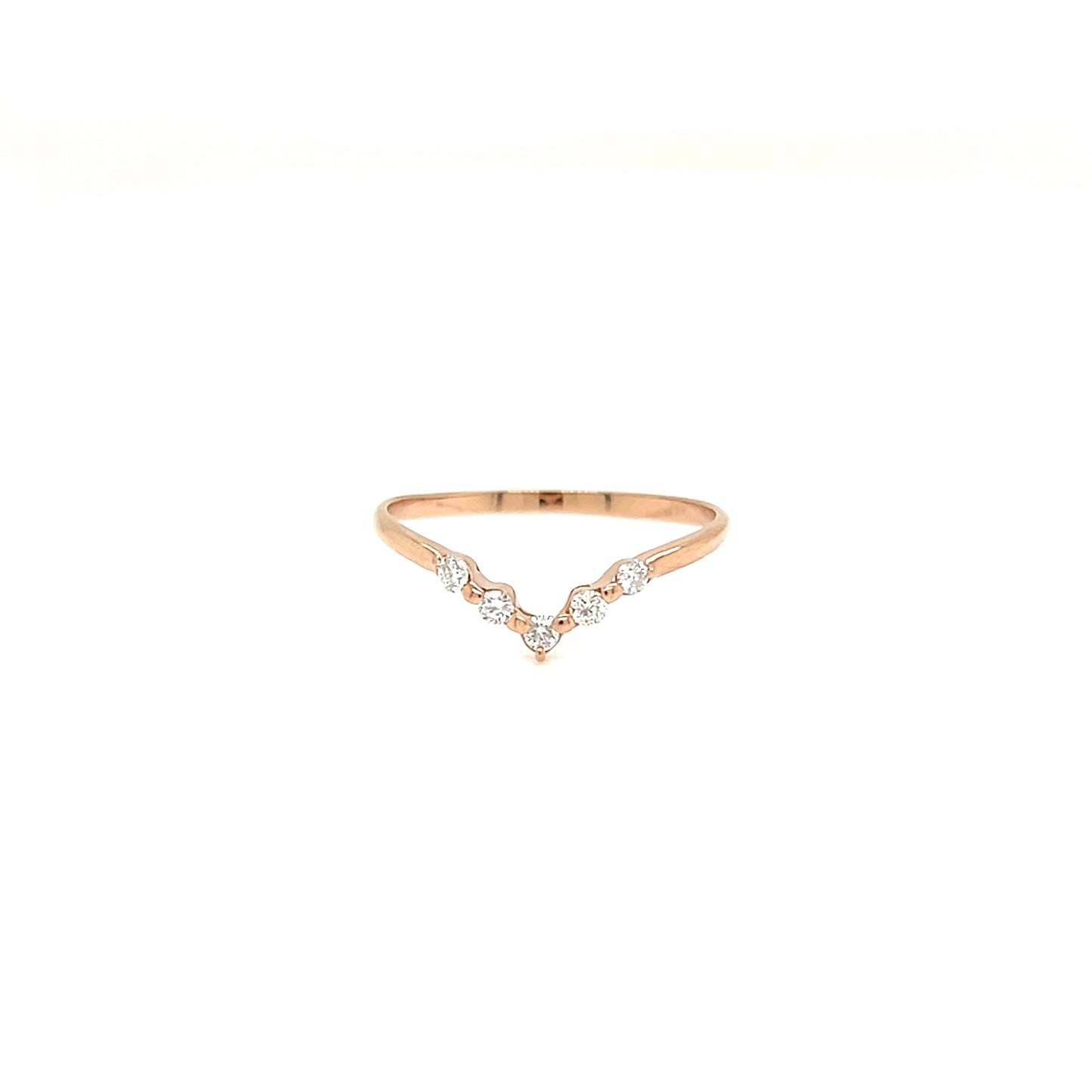 5 Dia V shape ring 0.1ct