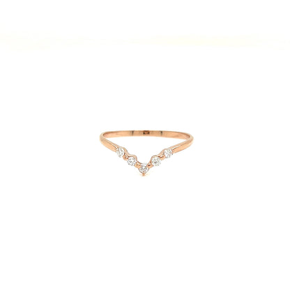 5 Dia V shape ring 0.1ct