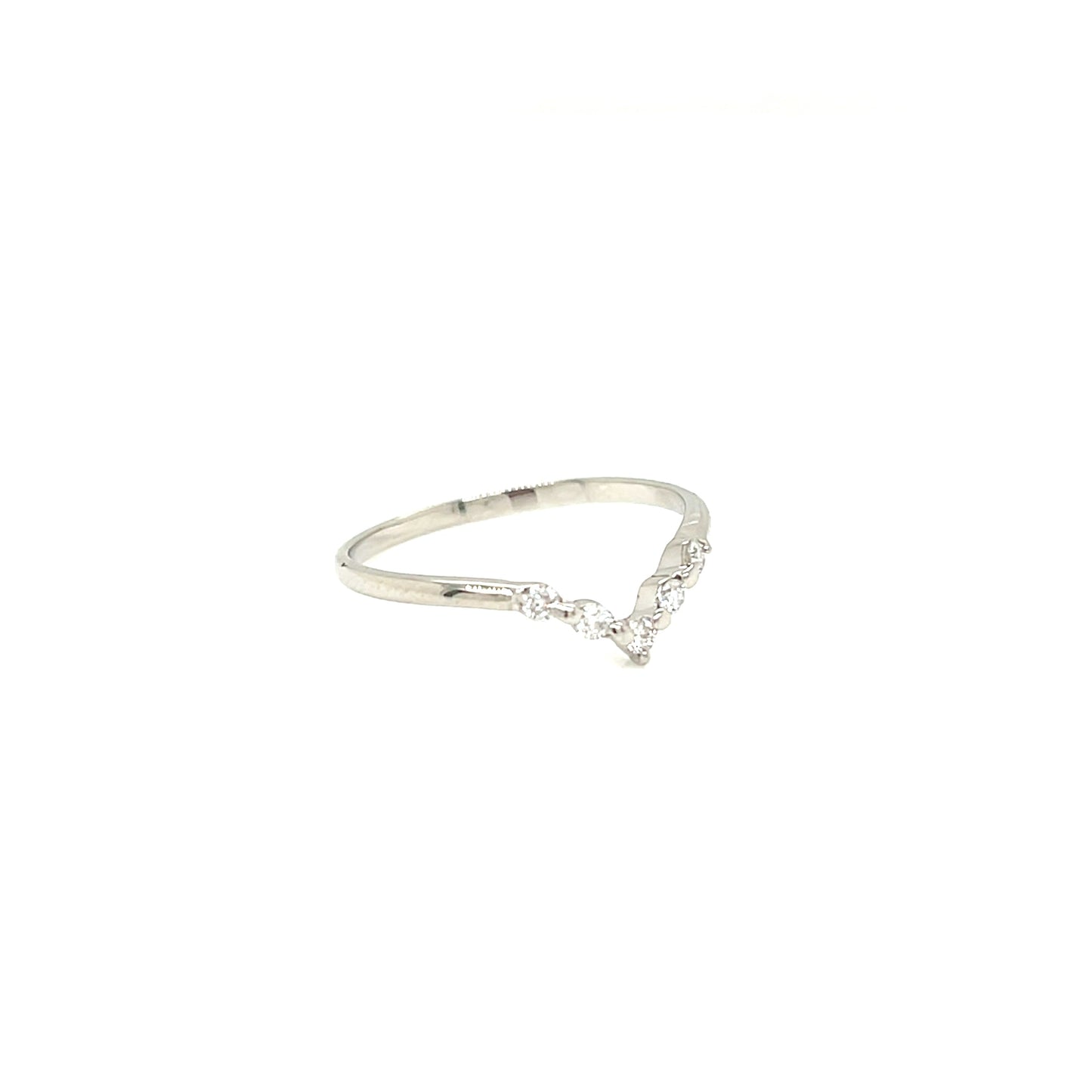 5 Dia V shape ring 0.1ct
