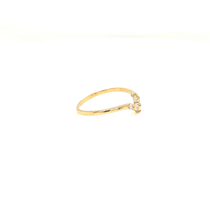 5 Dia V shape ring 0.1ct