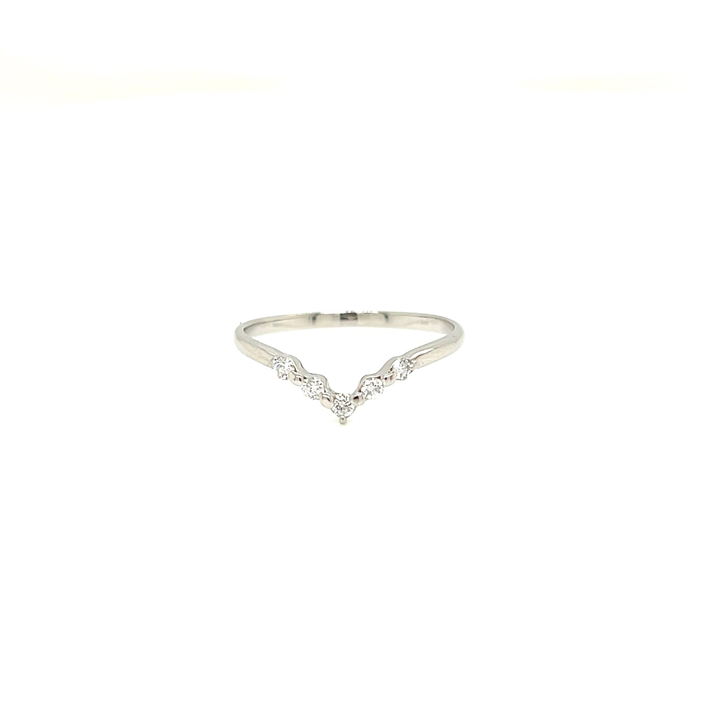 5 Dia V shape ring 0.1ct