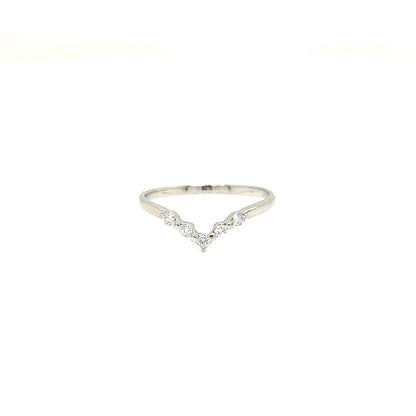 5 Dia V shape ring 0.1ct