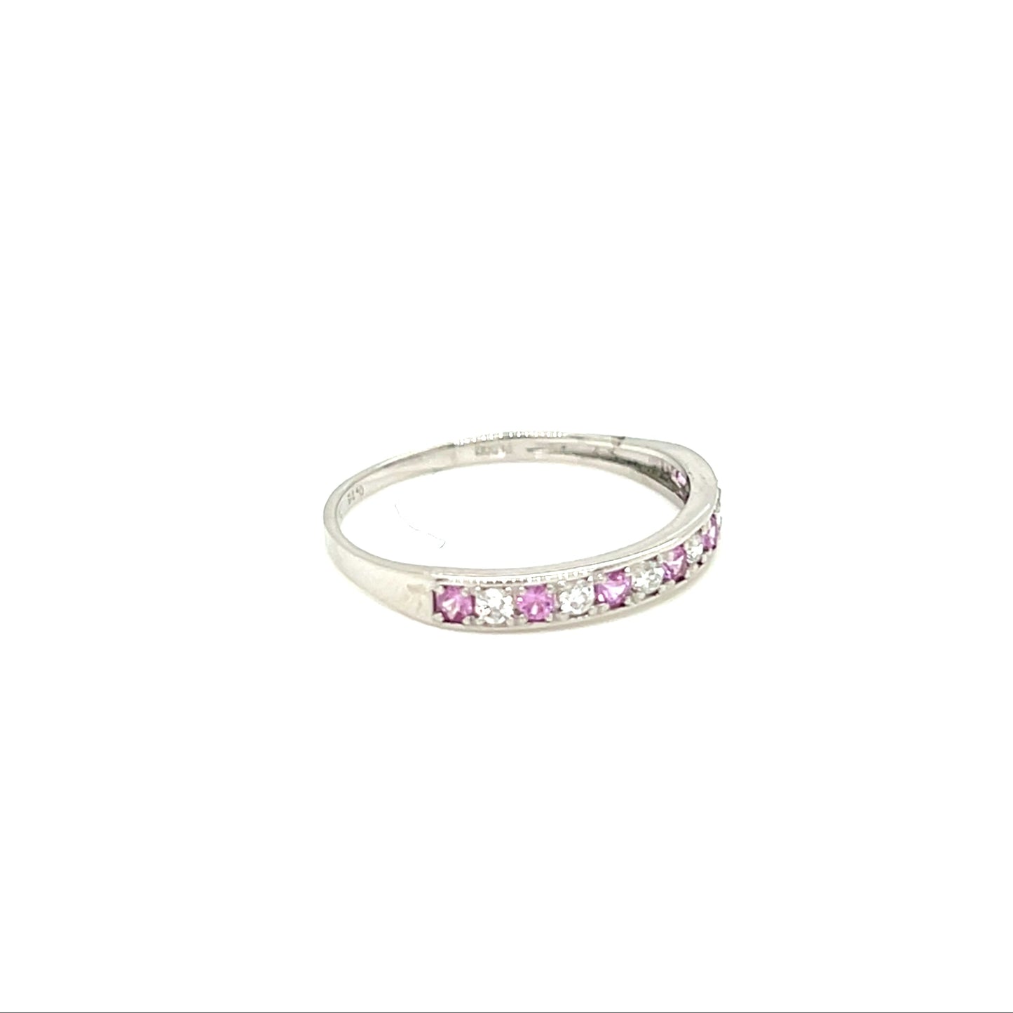 Pink Sapphire Half Eternity Ring 0.16/0.08ct