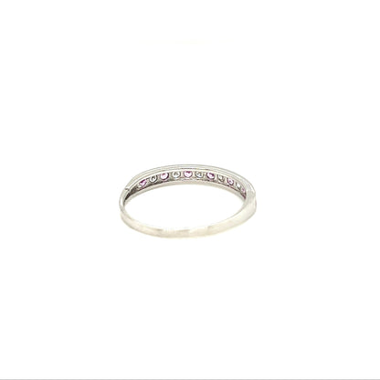 Pink Sapphire Half Eternity Ring 0.16/0.08ct