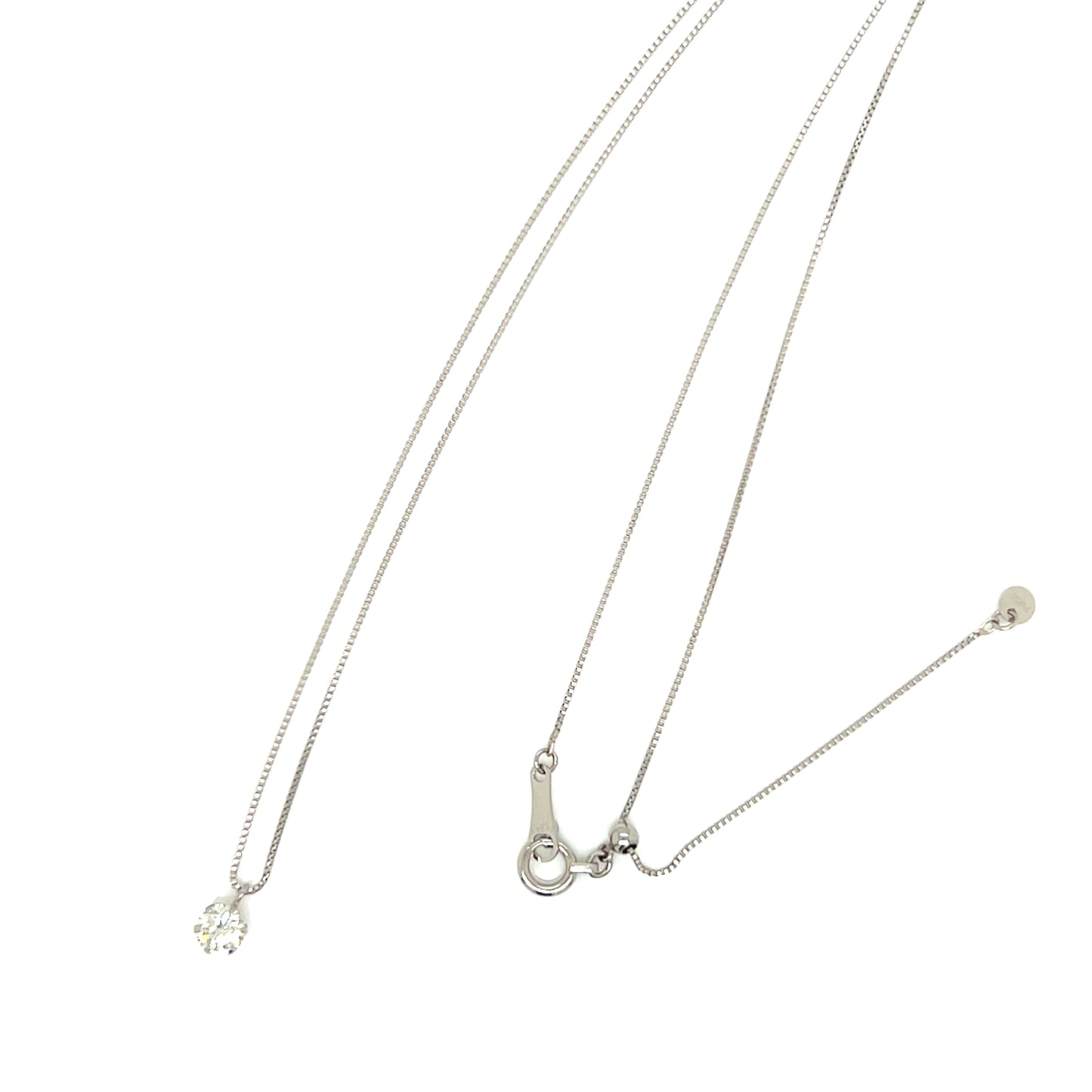 Single Dia Necklace 0.2ct Box S