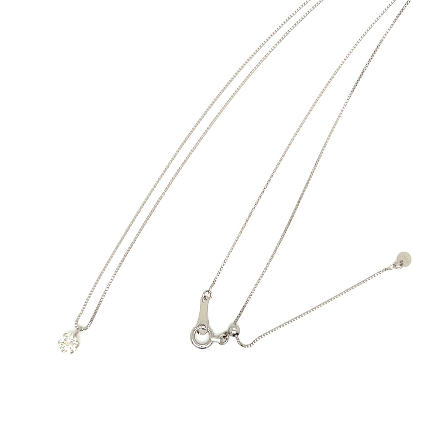 Single Dia Necklace 0.2ct Box S