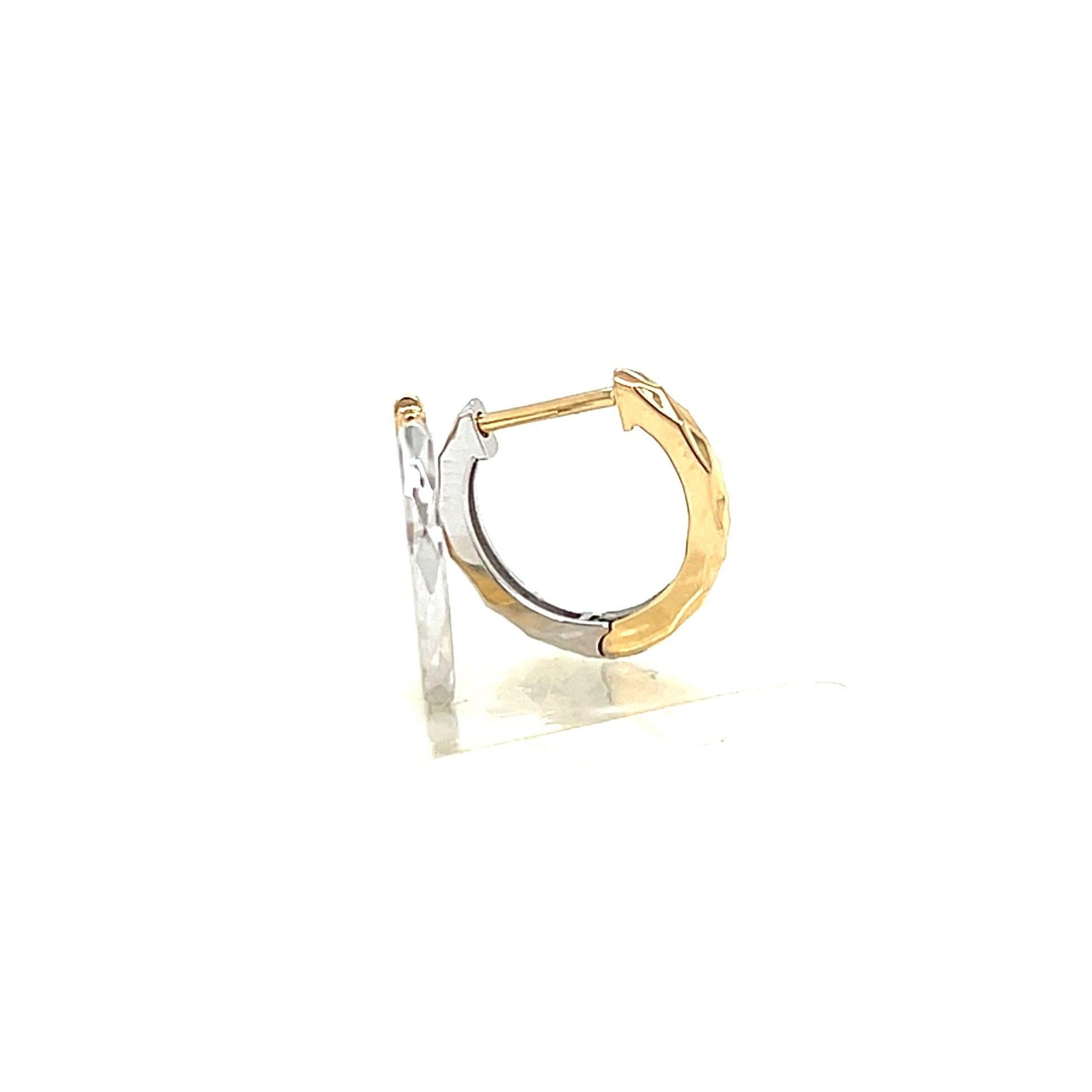 Mix Gold hoop earring on a white background