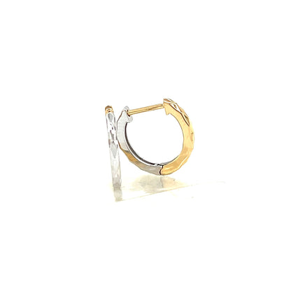 Mix Gold hoop earring on a white background