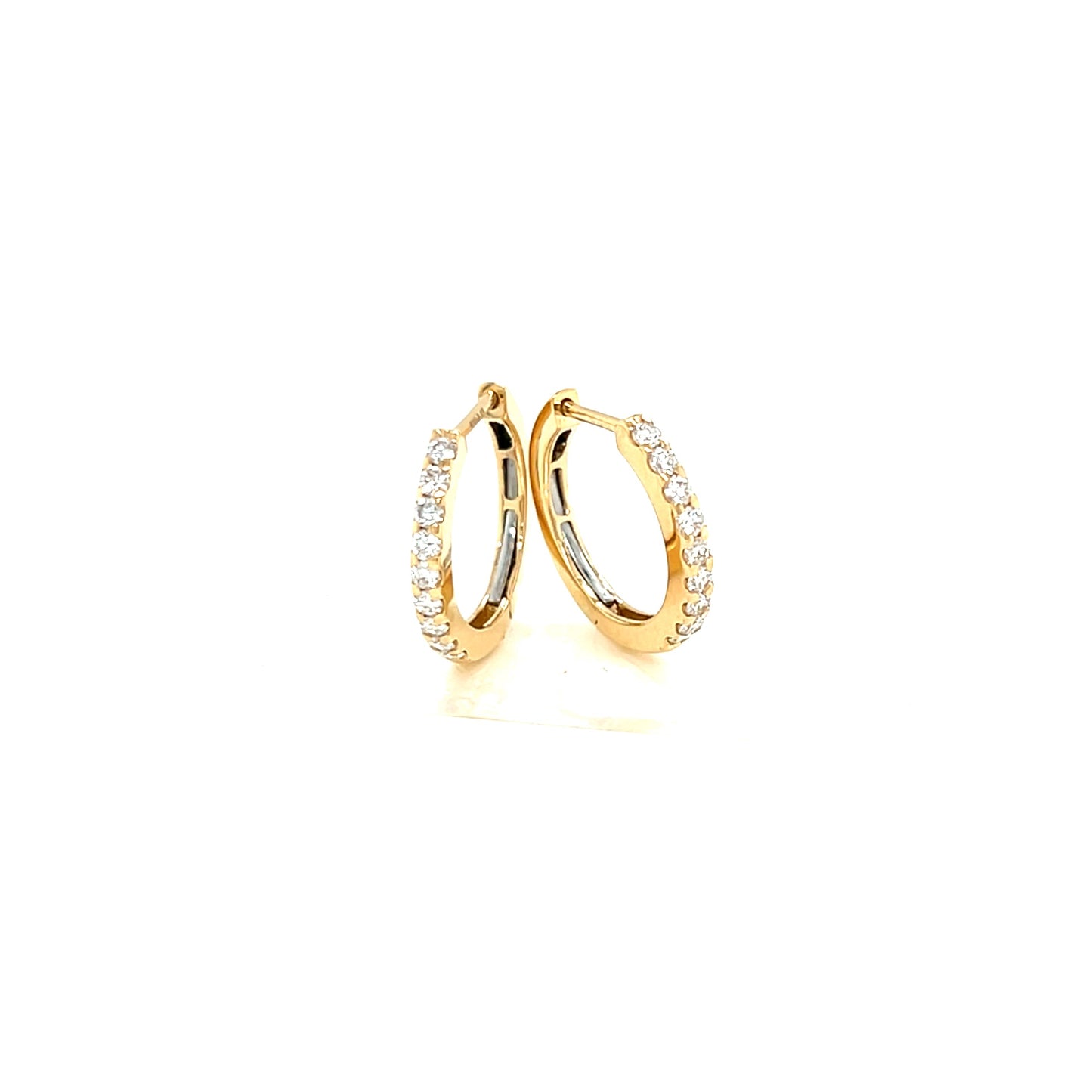 9 Dia Hoop Earrings V 0.3ct