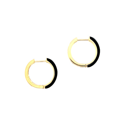 Oynx Hoop Earrings