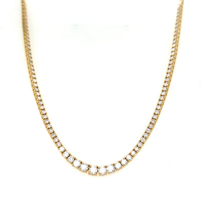 Half Gradual Tennis Necklace 3ct