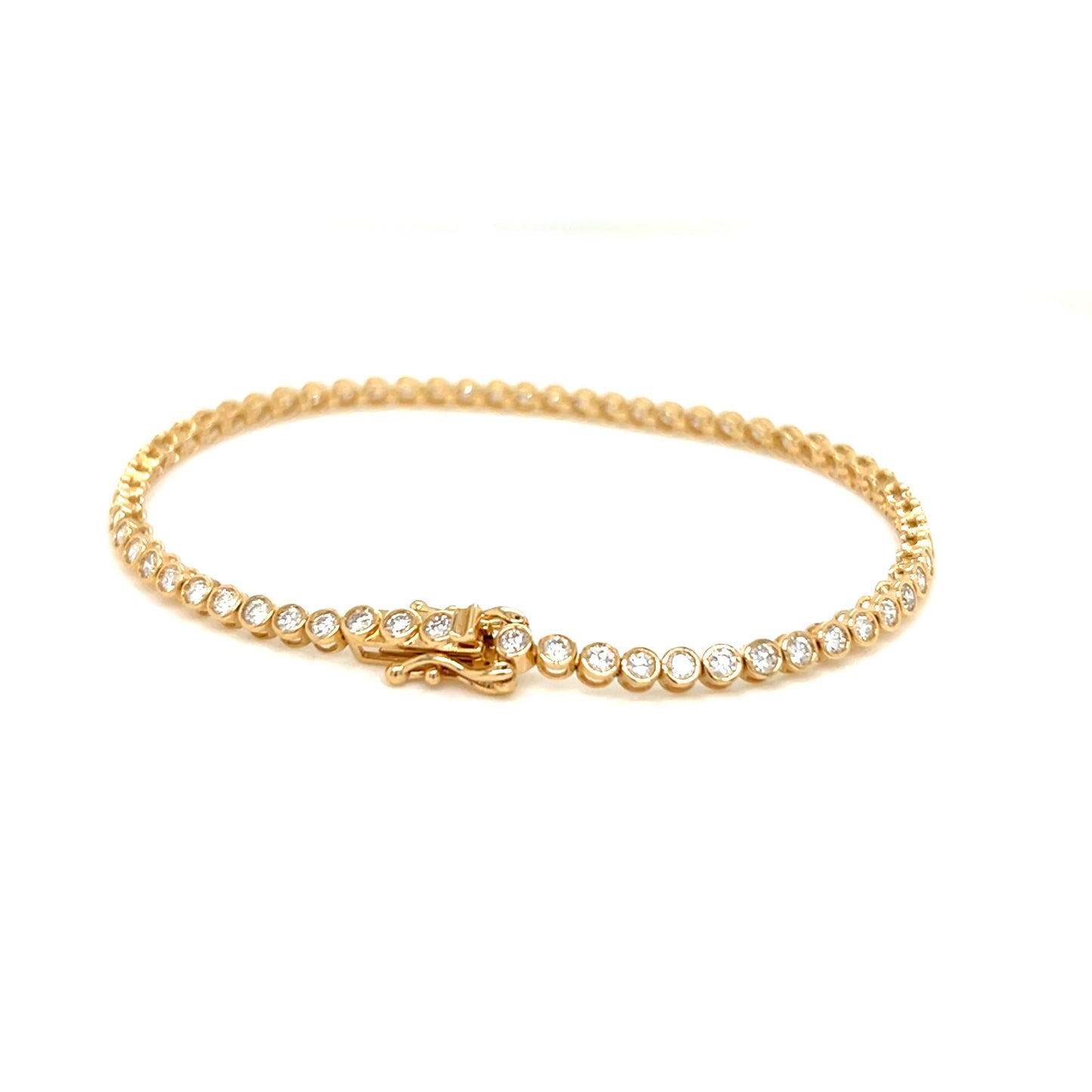 Bezel Tennis Bracelet 2ct