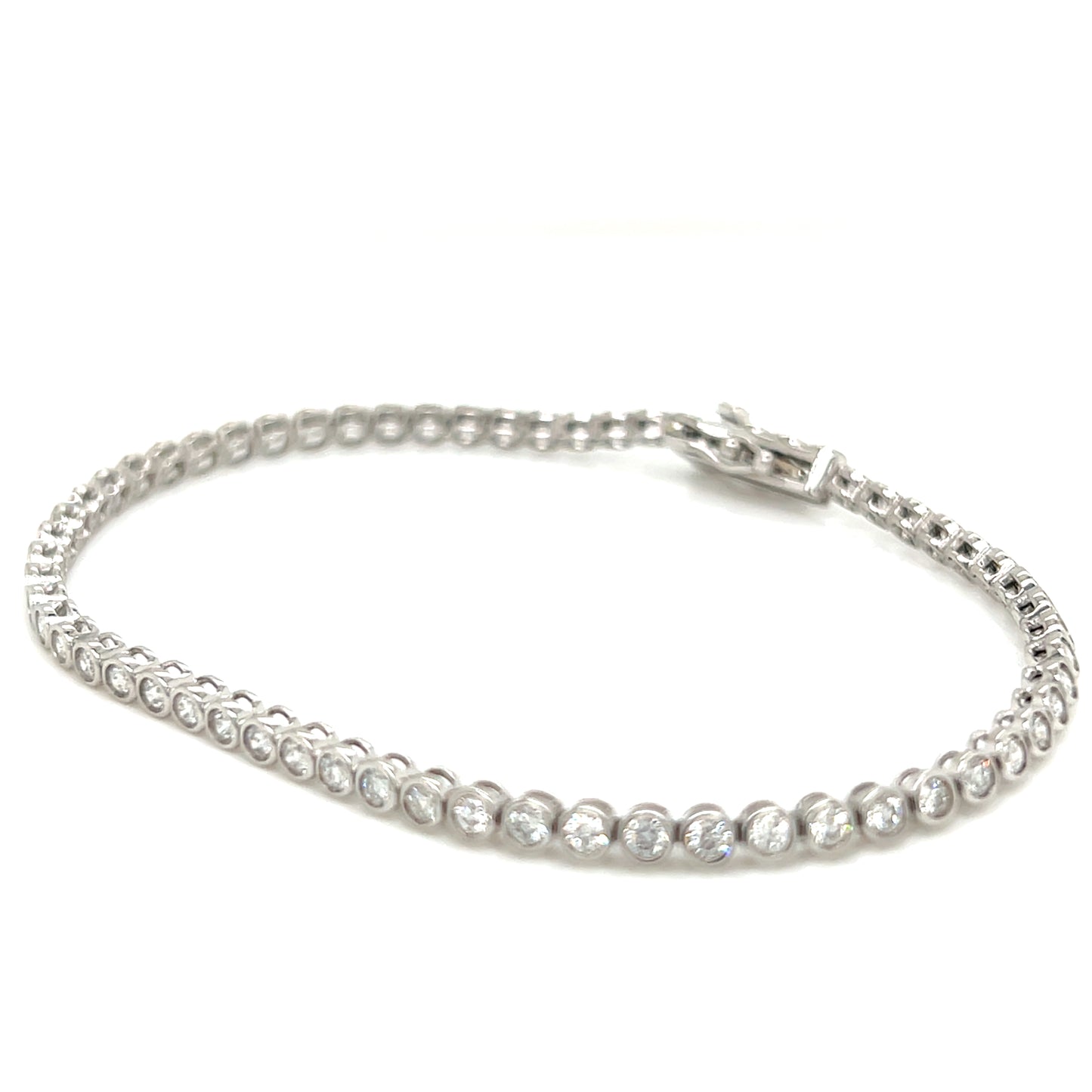 Bezel Tennis Bracelet 2ct