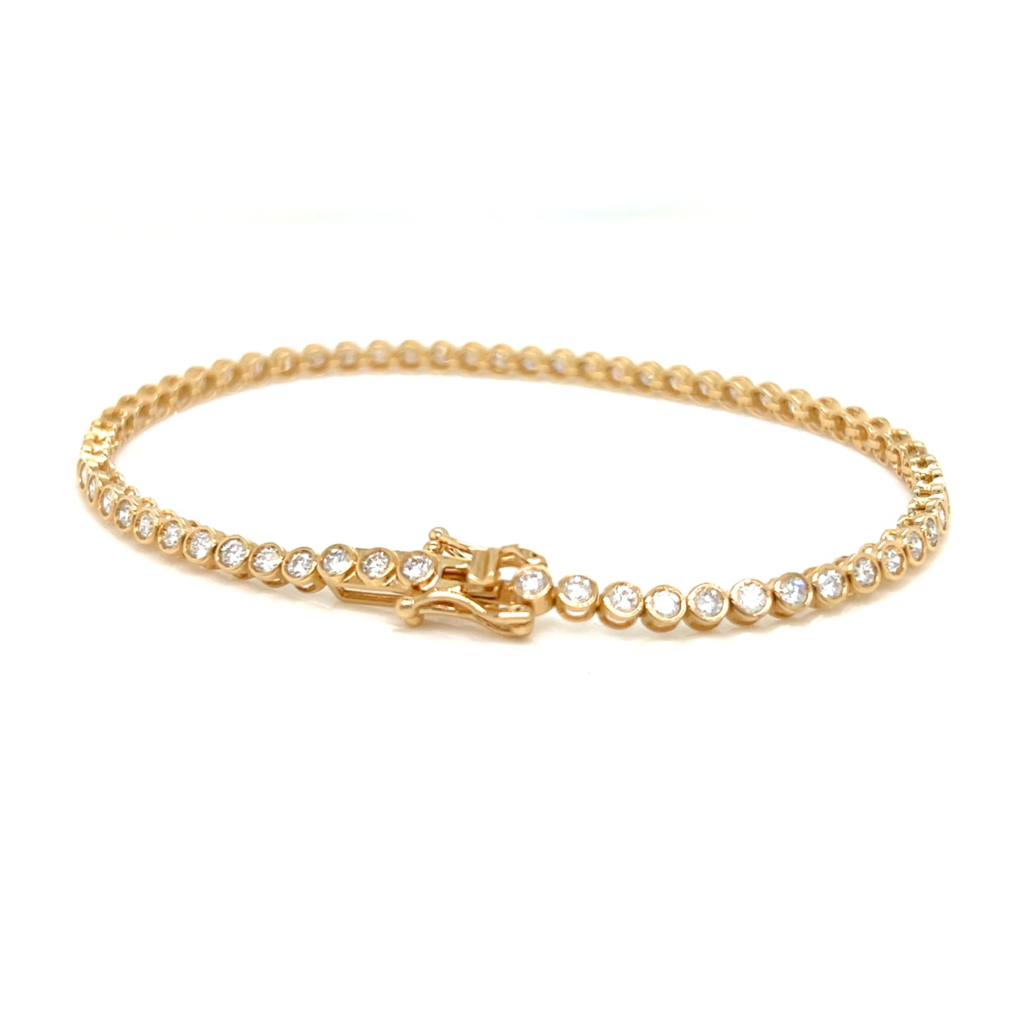 Bezel Tennis Bracelet 2ct