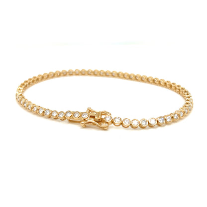 Bezel Tennis Bracelet 2ct