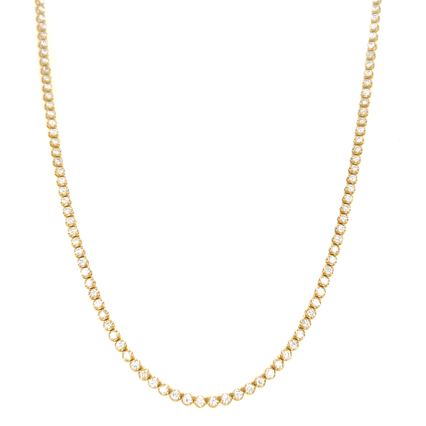 Straight type Tennis S Necklace 3ct