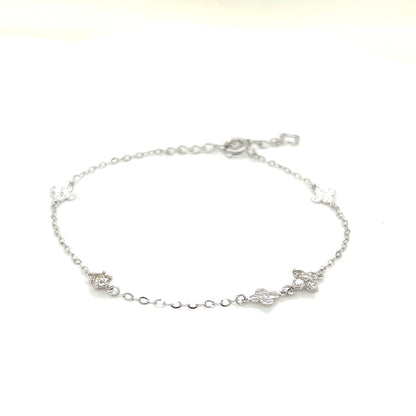 Clover Station Bracelet 0.21ct