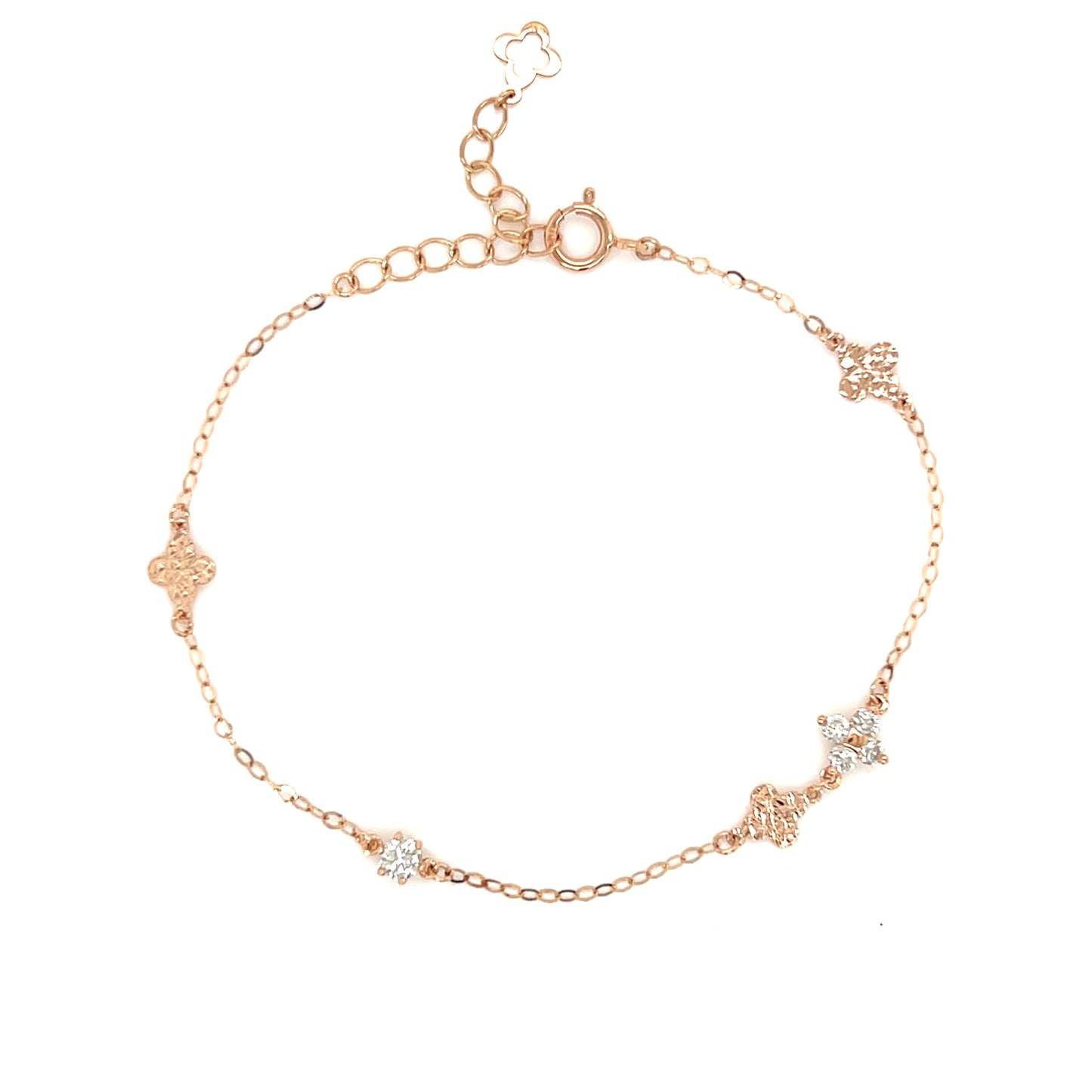 Clover Station Bracelet 0.21ct