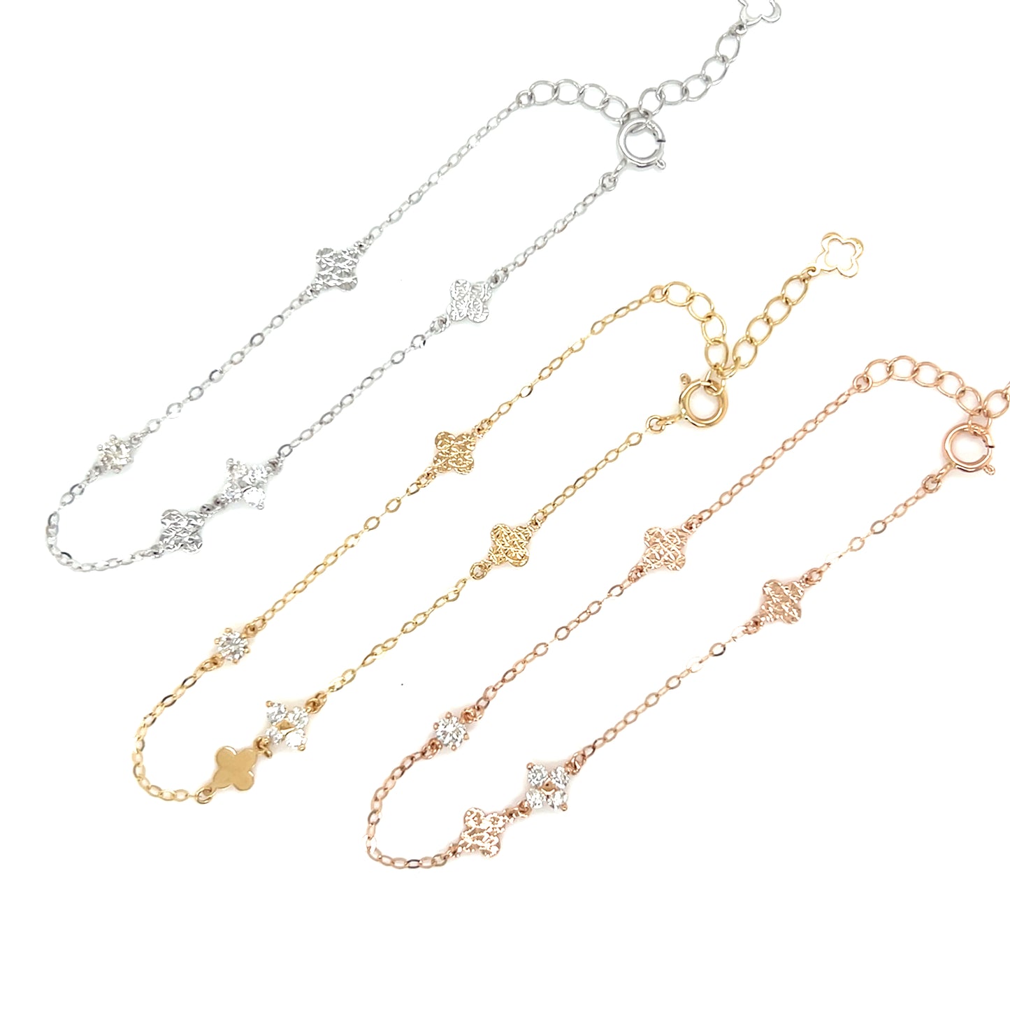 Clover Station Bracelet 0.21ct