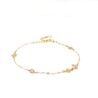 Clover Station Bracelet 0.21ct