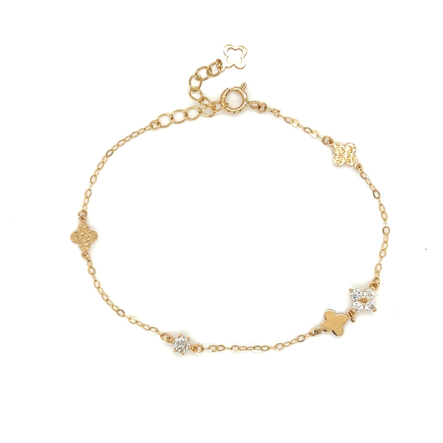 Clover Station Bracelet 0.21ct