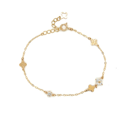 Clover Station Bracelet 0.21ct