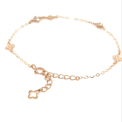 Clover Station Bracelet 0.21ct