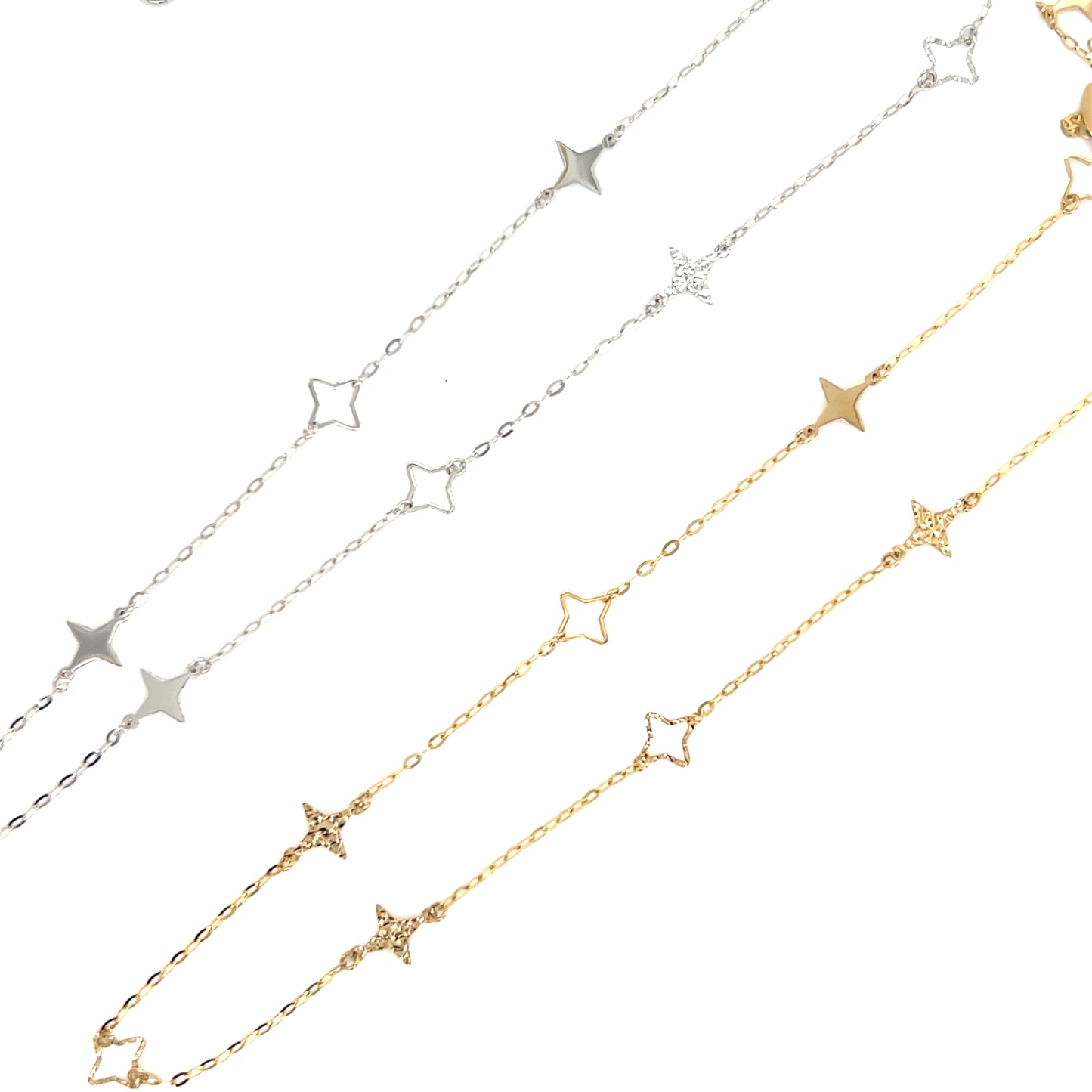 Gold Long Star Necklace