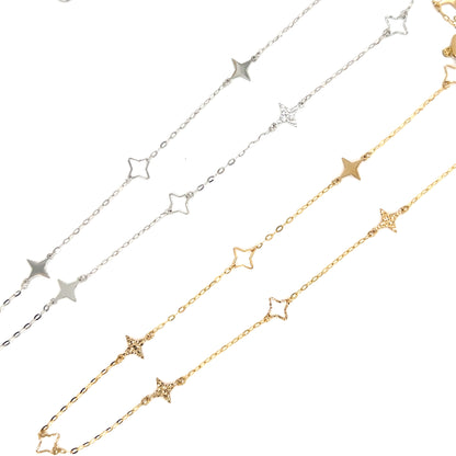 Gold Long Star Necklace