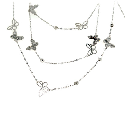 Gold Long Butterfly Necklace