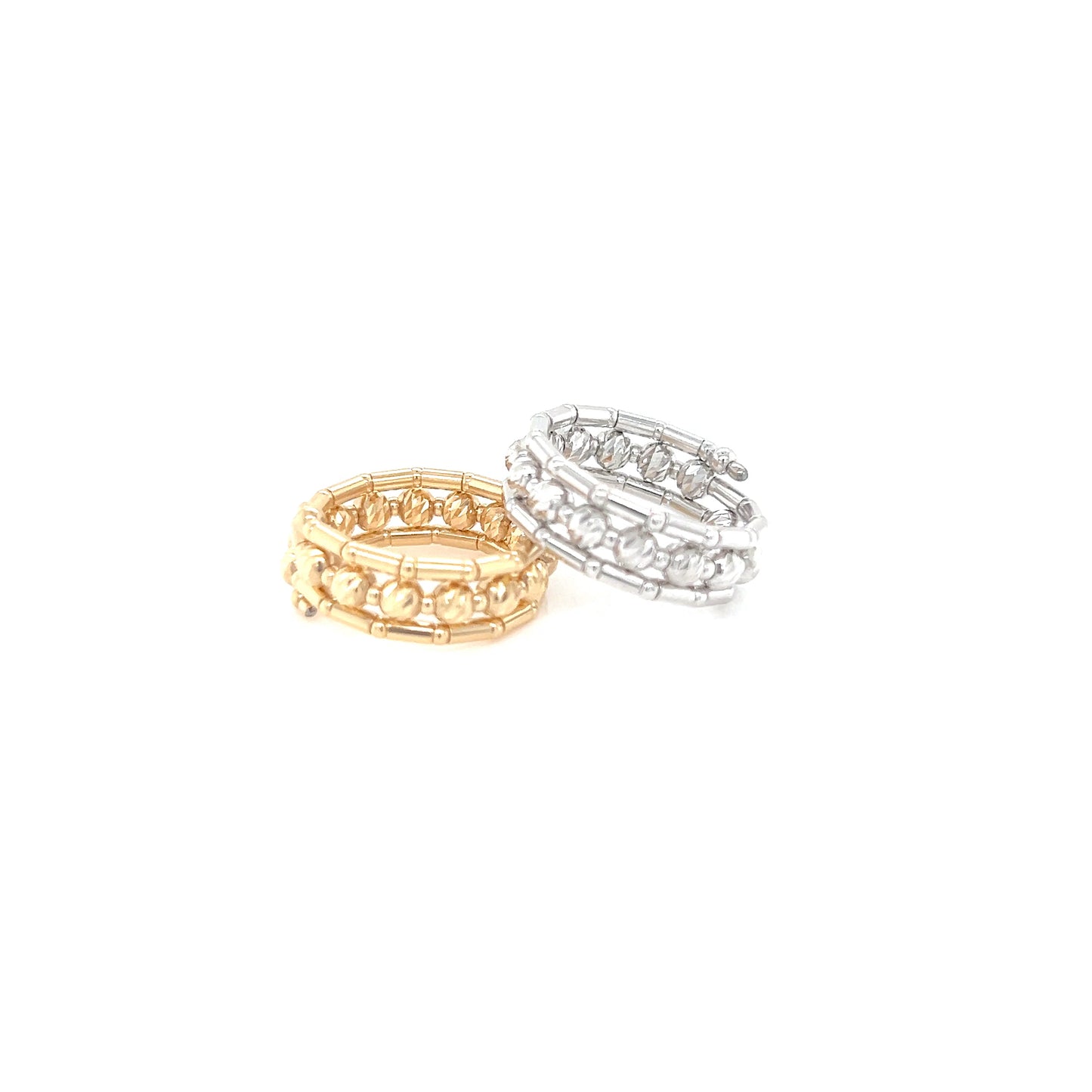 Gold Beads Flexi Ring