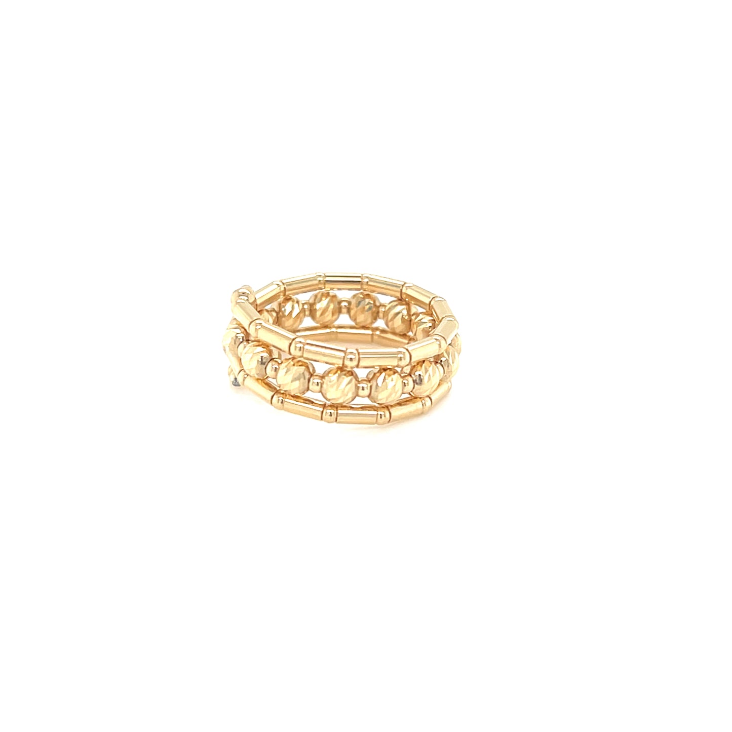 Gold Beads Flexi Ring