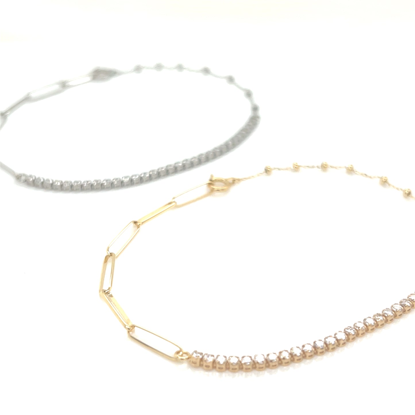 Wide Paperclip Row Bracelet 0.65ct