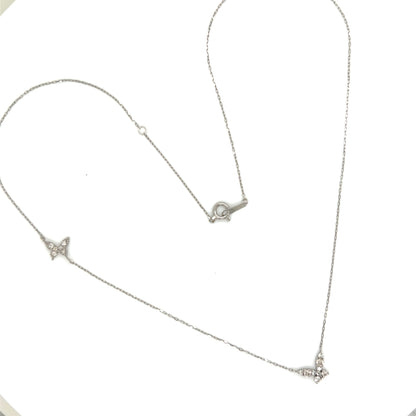 Dual Pointed Butterfly Necklace 0.15/0.05ct