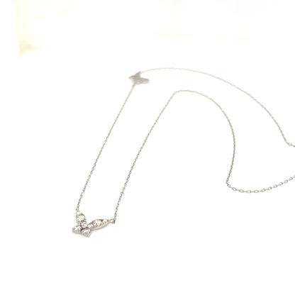 Dual Pointed Butterfly Necklace 0.15/0.05ct