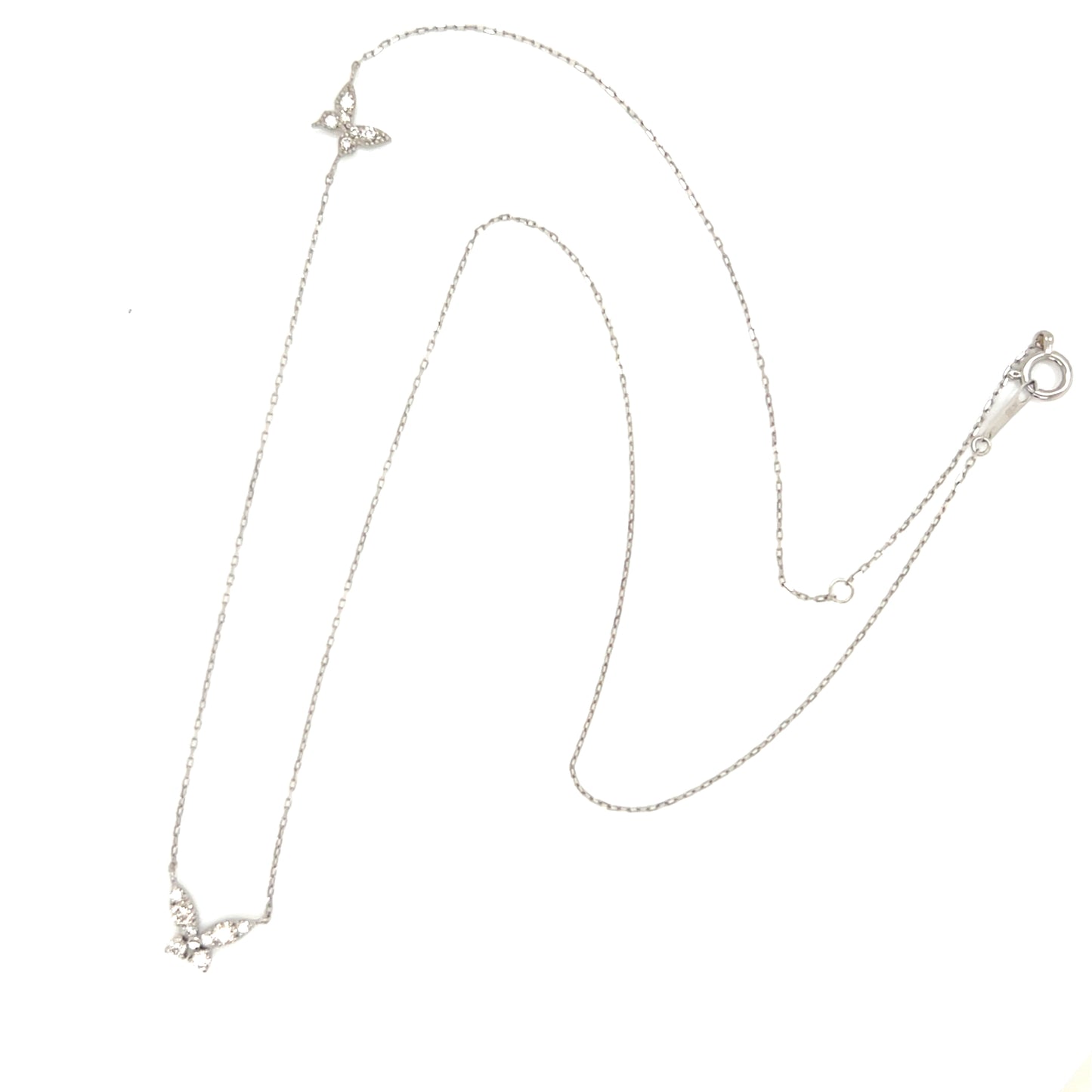 Dual Pointed Butterfly Necklace 0.15/0.05ct