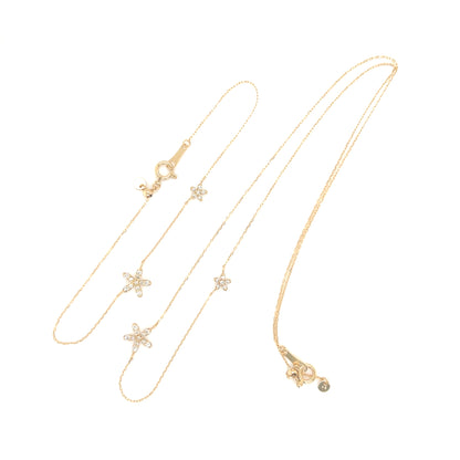 Duo Floral Necklace 0.08/0.03ct