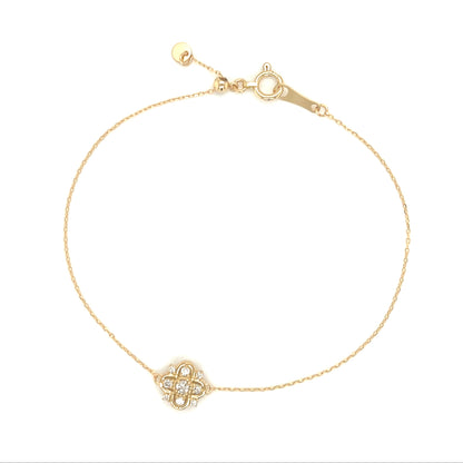 Clover Snowflake Bracelet 0.1ct