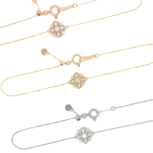 Clover Snowflake Bracelet 0.1ct