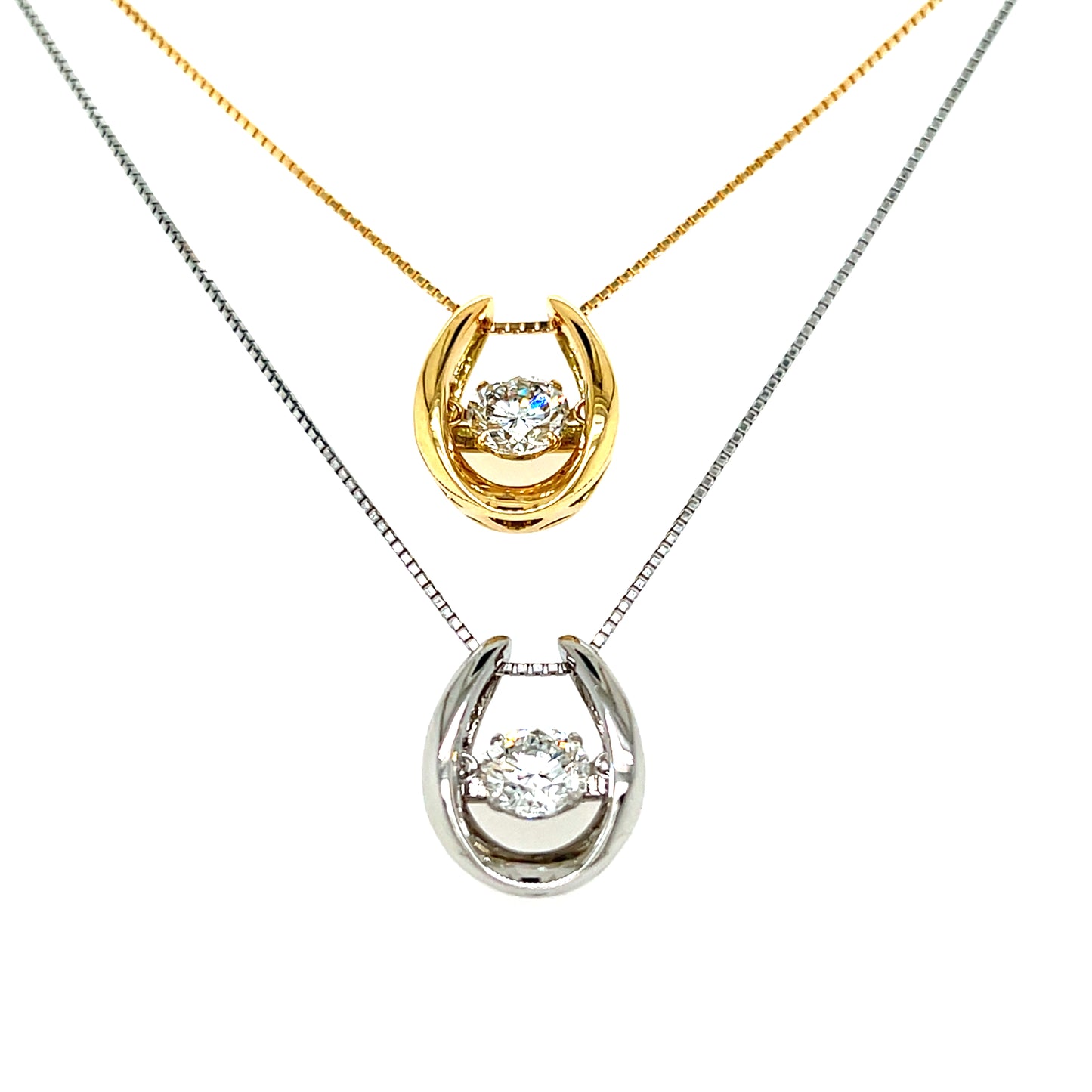 Dancing Stone Horseshoe Necklace 0.7ct