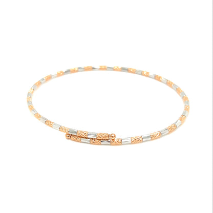Duo color Flexi Bangle K18WG/PG
