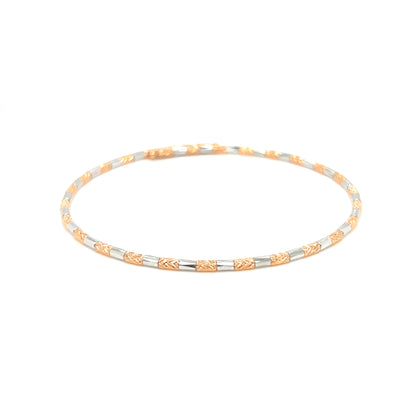 Duo color Flexi Bangle K18WG/PG