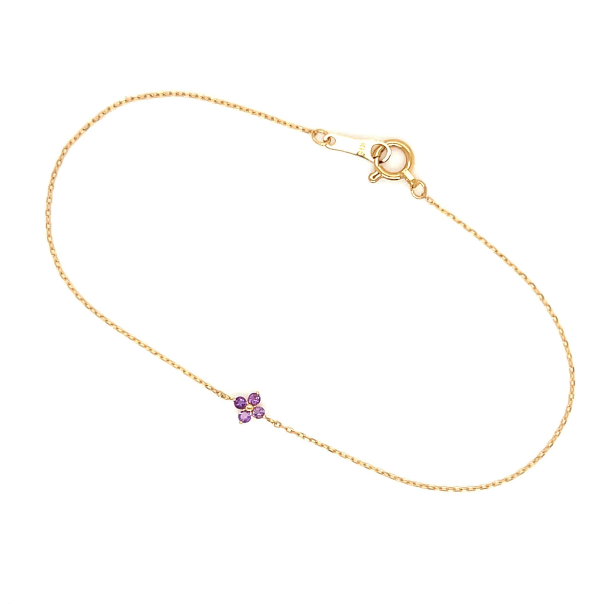 Amethyst Clover Bracelet - JMW Jewelry Wholesale