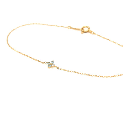 Aquamarine Clover Bracelet - JMW Jewelry Wholesale