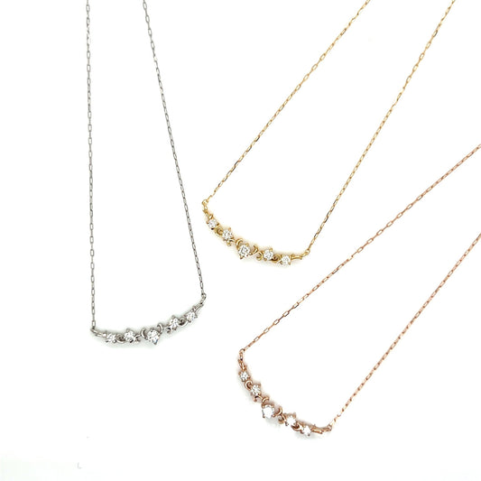 Arc Smile Necklace 0.07ct - JMW Jewelry Wholesale