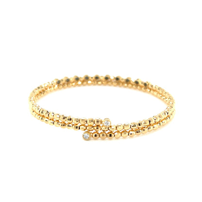 Bezel Diamond Flexi Bangle 0.4ct - JMW Jewelry Wholesale